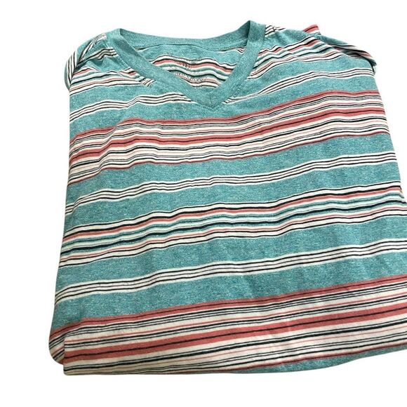 Faded Glory size XL excellent conditionStriped V-Neck T-Shirt - Picture 1 of 1